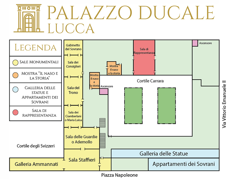 Mappa Palazzo Ducale - Primo Piano