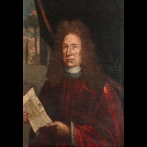 Portrait of a Judge of the XIII century with the typical head of hair