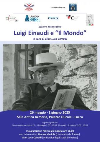 PALAZZO DUCALE - Una mostra dell'Unidel su Luigi Einaudi nel 150esimo anniversario della nascita