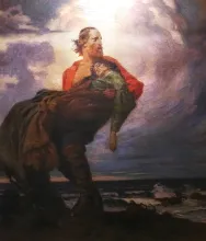 Museo del Risorgimento - Garibaldi e Anita morente di Luigi De Servi