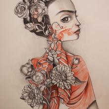 Studio per Frida - Matita su carta - Benjamin Lacombe